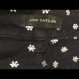 Ann Taylor Deep Navy Embroidered Jeans